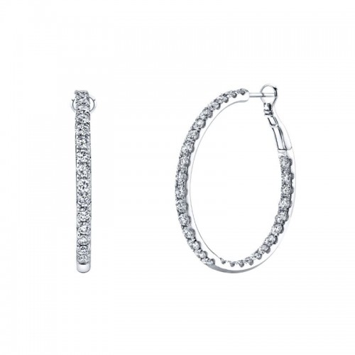 Deutsch Signature Round Micro Wire/Micro Set Hoop Earrings