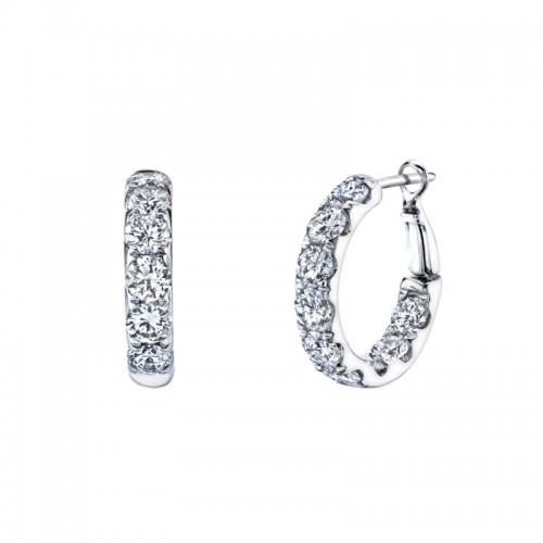 Deutsch Signature Round Micro Wire/Micro Set Hoop Earrings