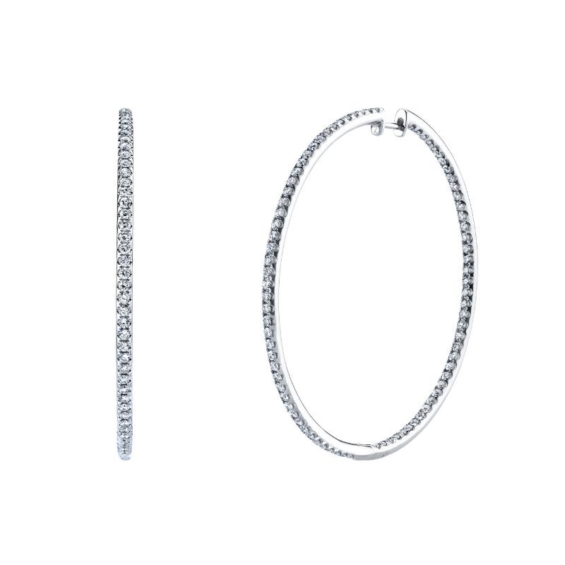 Deutsch Signature Round Wire U-Pave Hoops