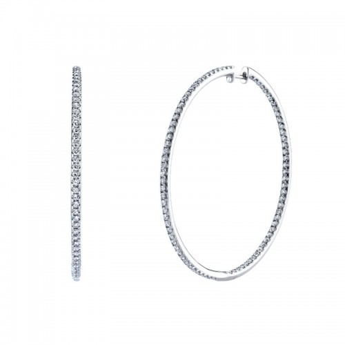 Deutsch Signature Round Wire U-Pave Hoops