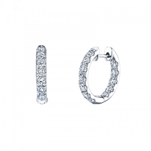 Deutsch Signature Round Wire U-Pave Hoops