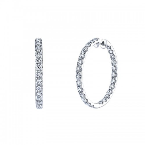 Deutsch Signature Round Wire U-Pave Hoops
