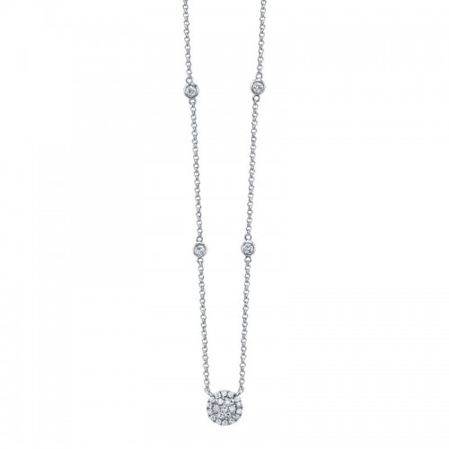 Deutsch Signature Round Shape Halo Pendant With An Illusion Set Round Center