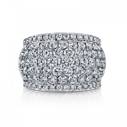 Deutsch Signature Wide Micro Pave Domed Eternity  Band