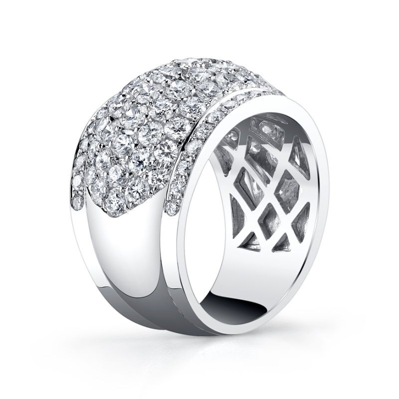Deutsch Signature Wide Micro Pave Domed Eternity  Band