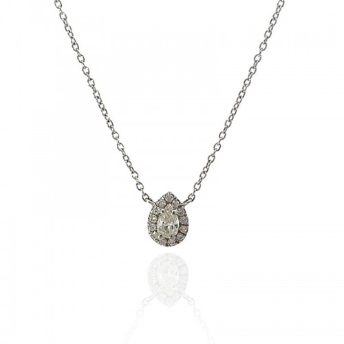 John Apel Diamond Halo Solitaire Pendant