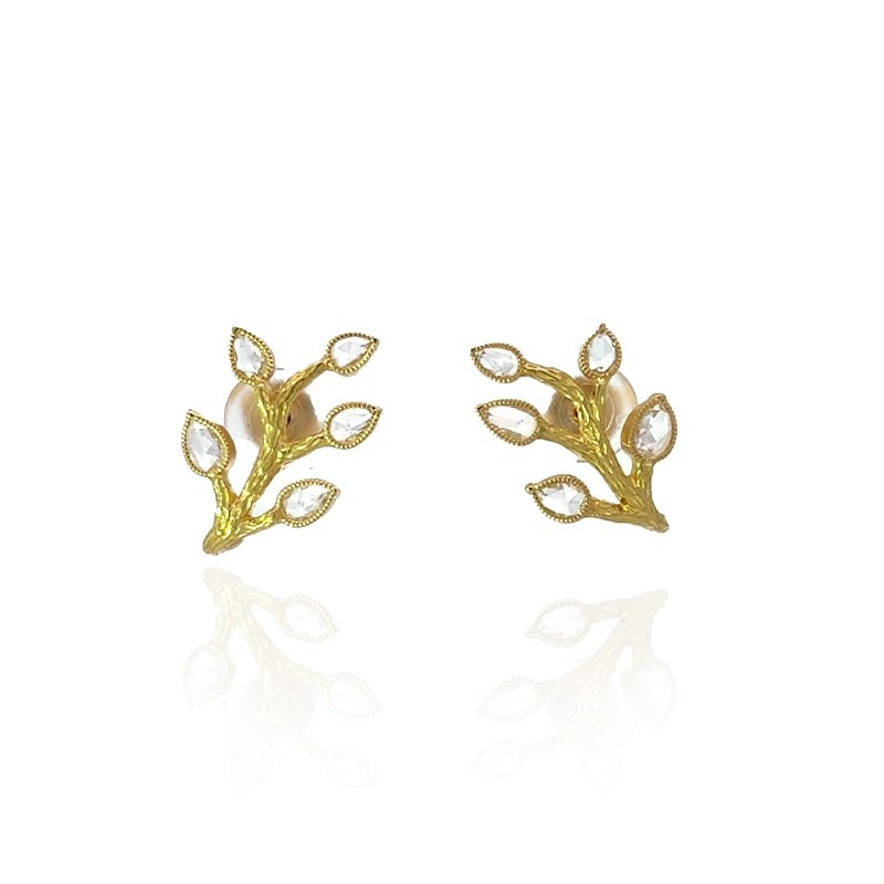 John Apel Diamond Branch Stud Earring