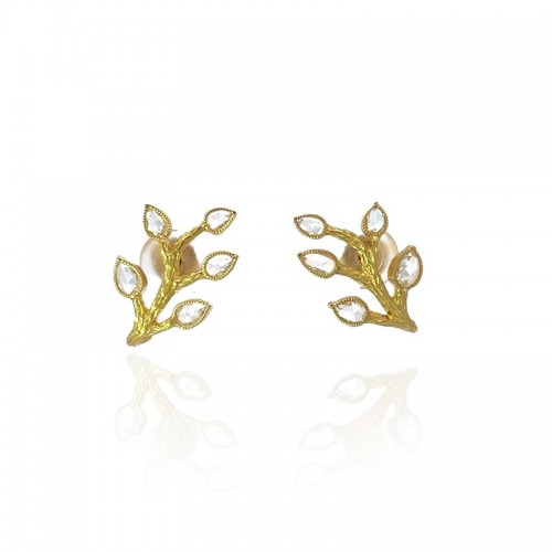 John Apel Diamond Branch Stud Earring