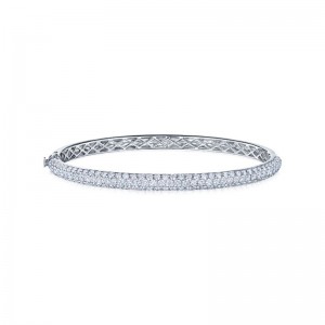Kwiat Three Row Pave Diamond Bangle