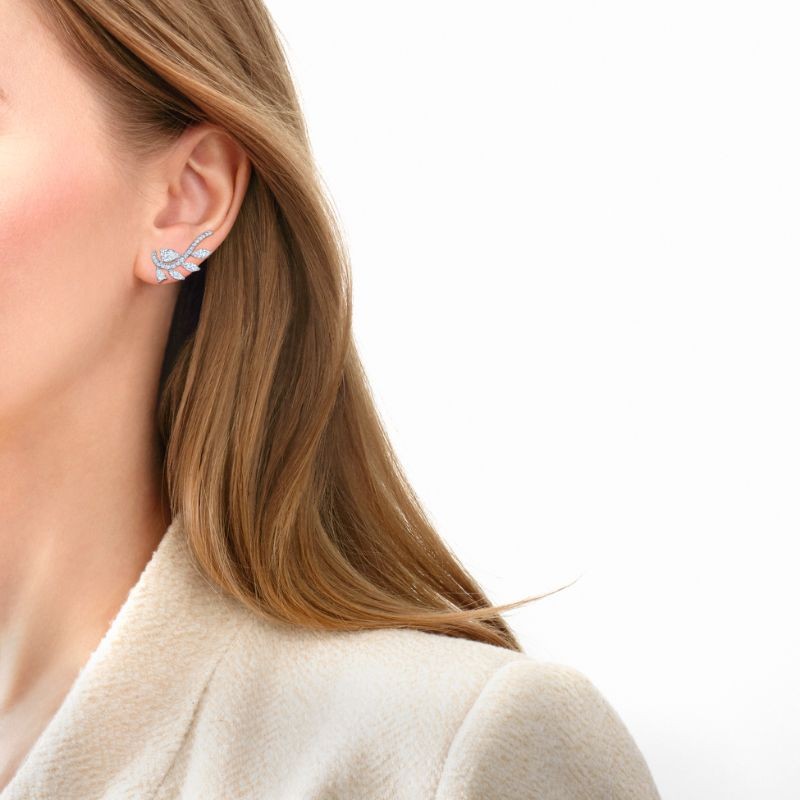 Kwiat Climber Vine Diamond Earrings