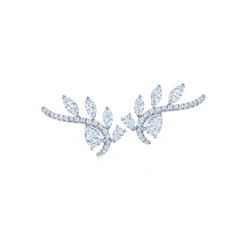 Kwiat Climber Vine Diamond Earrings