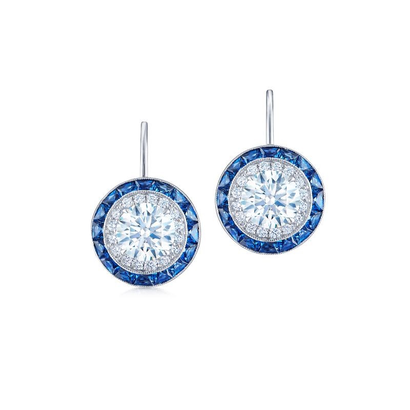 Kwiat Drop Silhouette Diamond Earrings