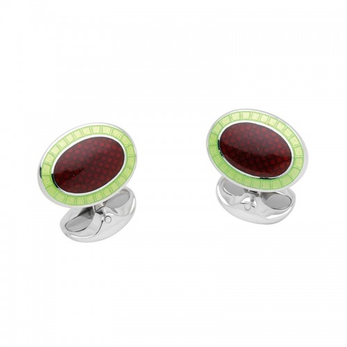 Deakin & Francis Green Edge Enamel Cufflinks