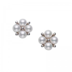Mikimoto Earrings Akoya A+ 3.25mm(8) 18KWG