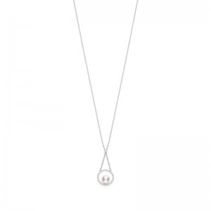 Mikimoto Pendant Akoya A+ 7mm(1) Diamond 0.19ct(31) 17.5