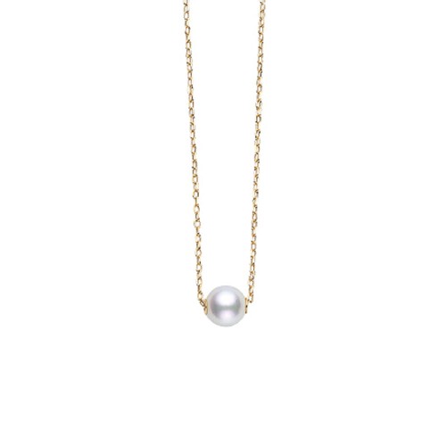 Mikimoto 18K Yellow Gold Japan Collection Pearl Pendant Necklace