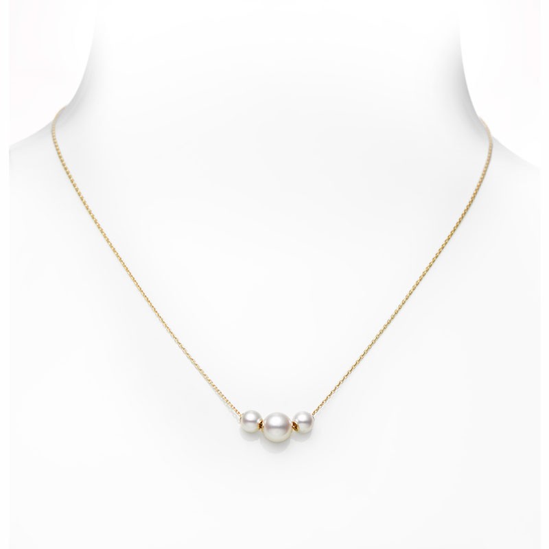 Mikimoto 3 Akoya Pearls Pendant