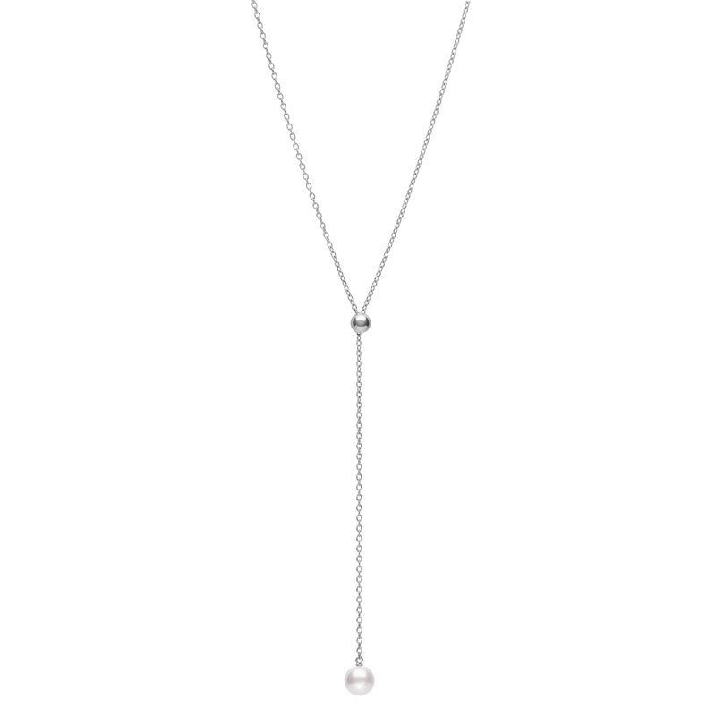 Mikimoto Akoya Cultured Pearl Lariat Pendant Necklace