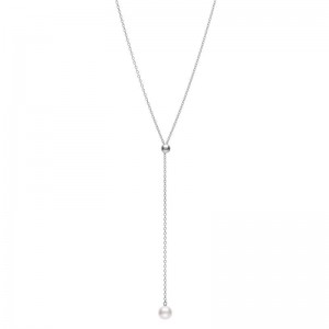 Mikimoto Akoya Cultured Pearl Lariat Pendant Necklace