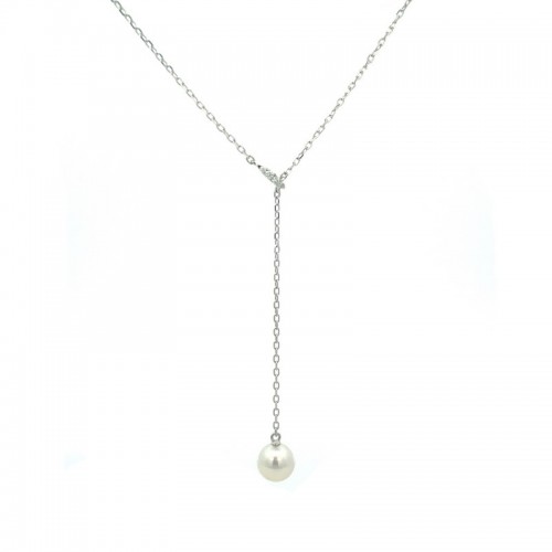 Mikimoto Gold Akoya Pearl Lariat Drop Pendant