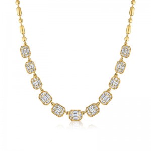 Kwiat Sunburst Graduated Line Necklace