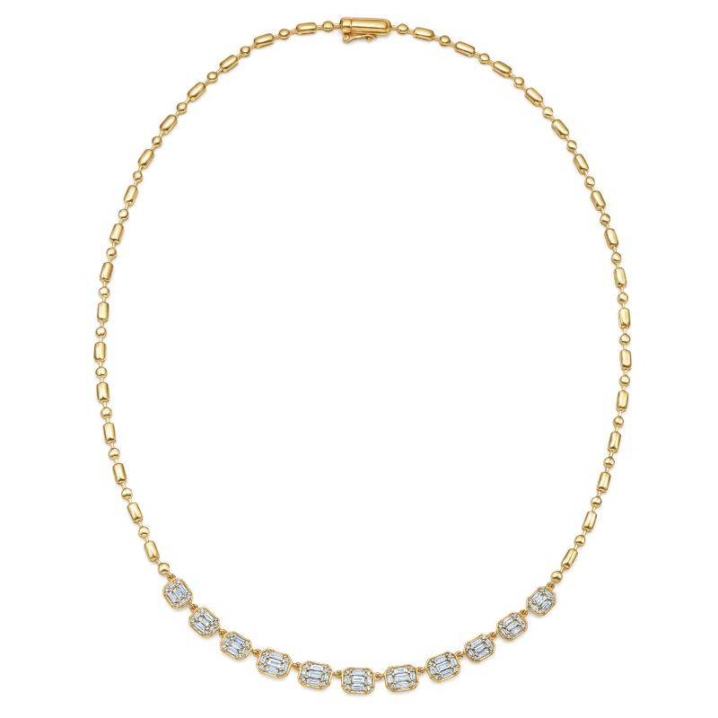 Kwiat Sunburst Graduated Line Necklace