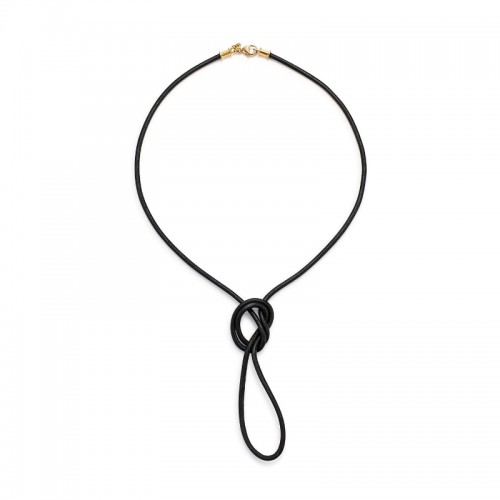 Temple St. Clair 18K Black Leather Cord