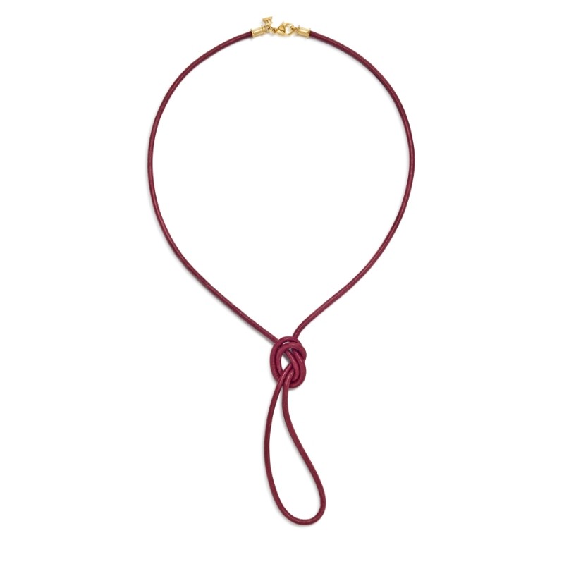 Temple St. Clair 18K Crimson Leather Cord