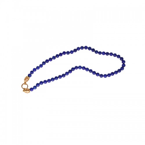 Lapis Bead Necklace with 'Martin' Clasp