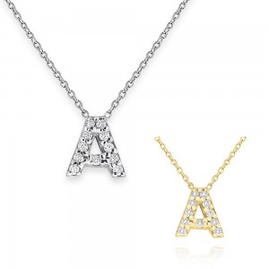 Deutsch Signature Bitty Block Letter A Pendant
