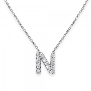Deutsch Signature Bitty Block Letter N Pendant