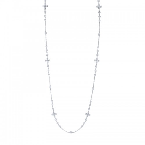 Norman Silverman 17 Carat Fancy Shapes Diamonds By The Yard Necklace
