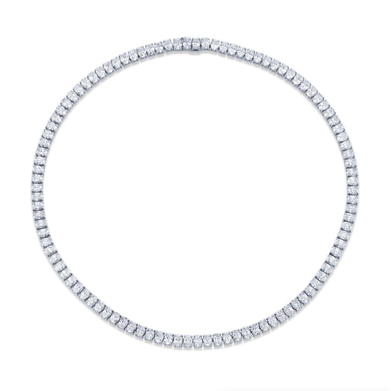 Norman Silverman 24.96 Carat Classic Straightline Diamond Necklace