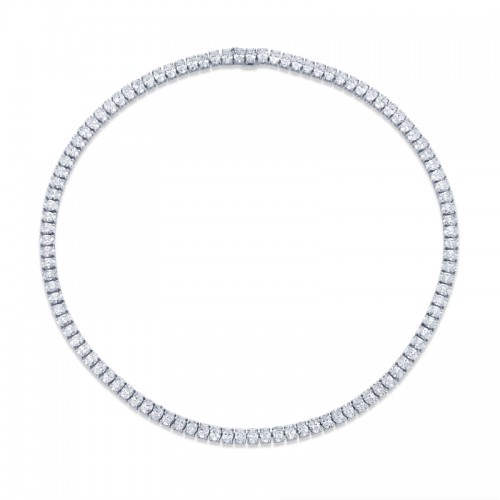 Norman Silverman 24.96 Carat Classic Straightline Diamond Necklace