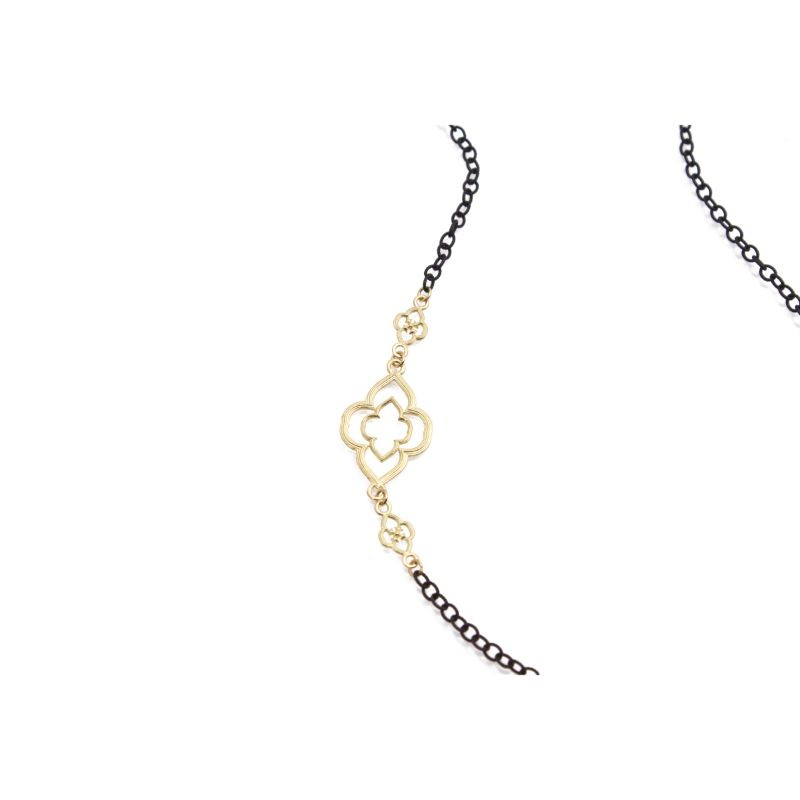 Old World 37 Open Scroll Station Chain Necklace