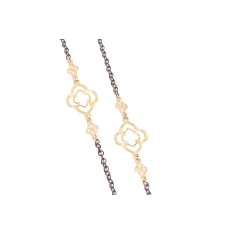 Old World 37 Open Scroll Station Chain Necklace