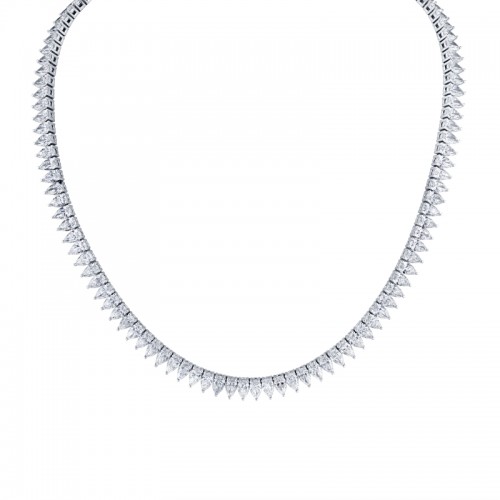 Norman Silverman 27.66 Carat 18K Yellow Gold Straight Line Necklace