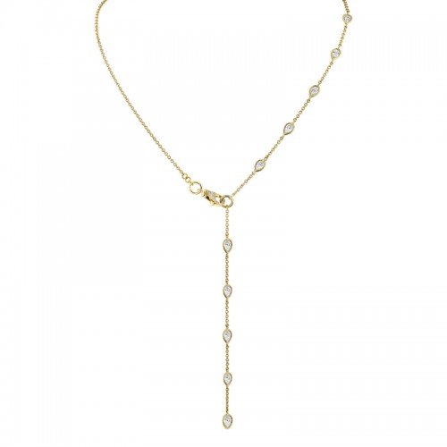 Norman Silverman Diamond Lariat Necklace