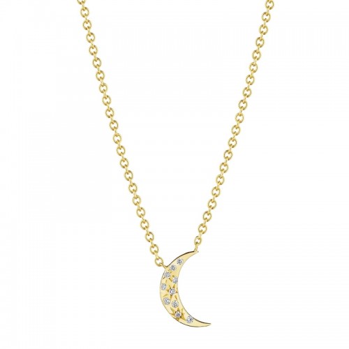 Galaxy Moon Pendant Neckalce
