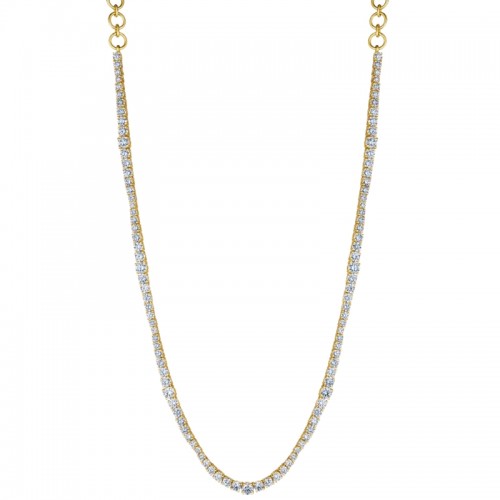 Wave Tennis Necklace