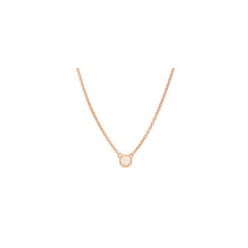 Deutsch Signature Single Polished Bezel Diamond Necklace
