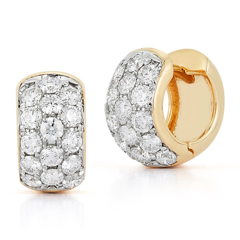 Deutsch Signature Pave Diamond Huggies