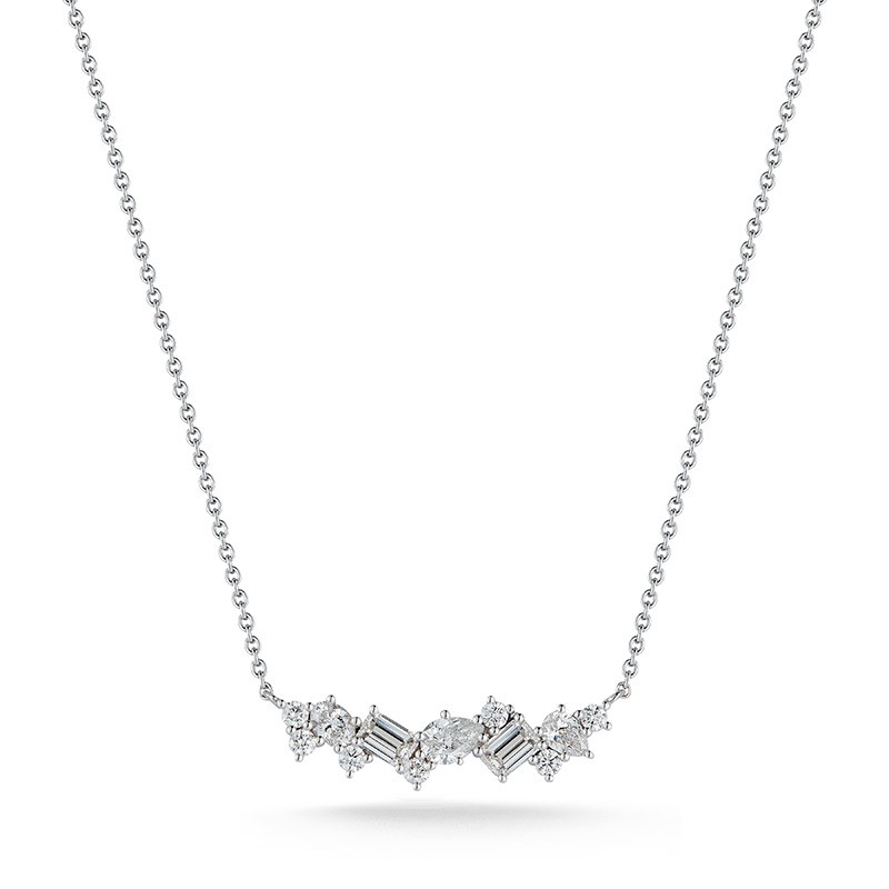 Deutsch Signature Multi-shaped Diamond Bar Pendant