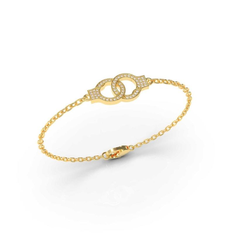 Deutsch Signature HANDCUFF BRACELET WITH DIAMONDS
