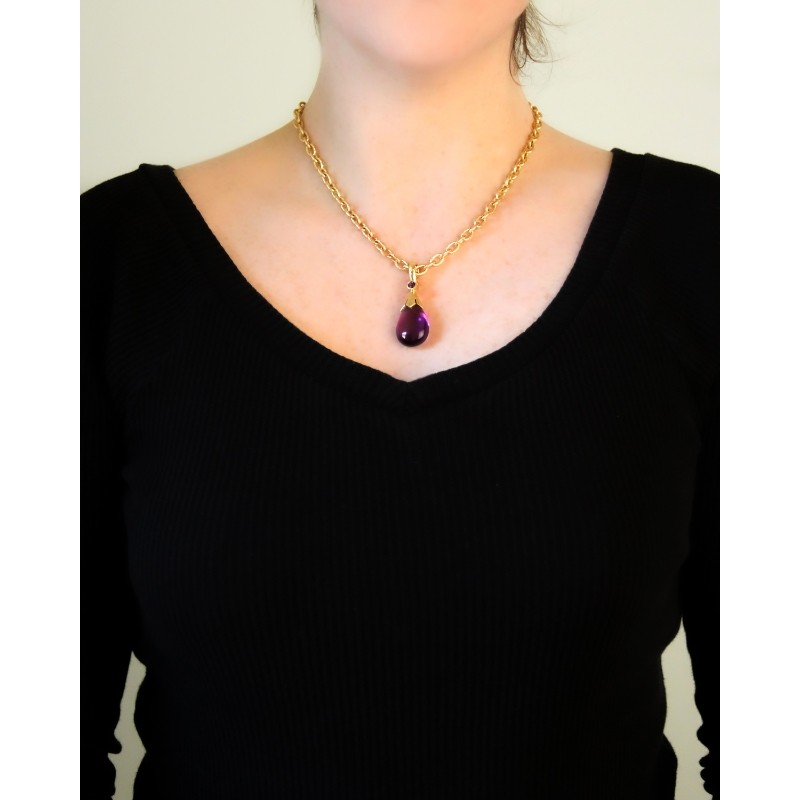 Amethyst Drop Pendant