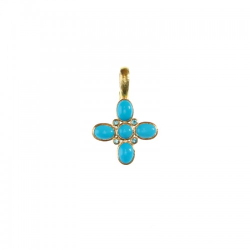 Sleeping Beauty Turquoise 'Clover' Pendant