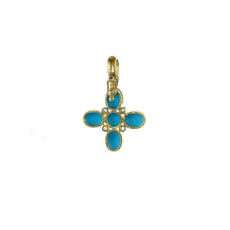 Sleeping Beauty Turquoise 'Clover' Pendant