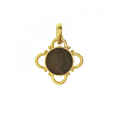 Roman Bronze Coin Pendant