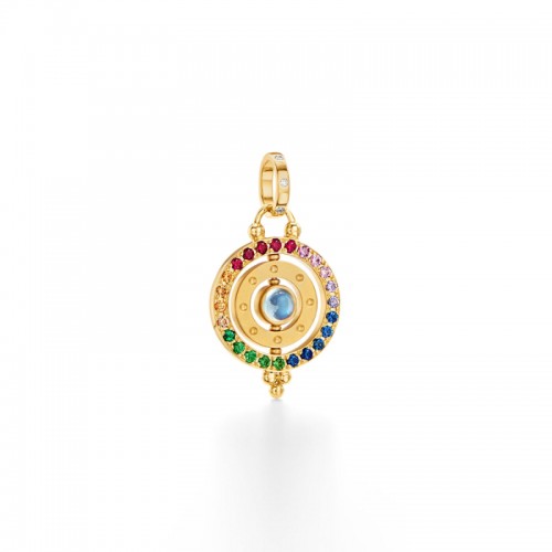 Temple St. Clair 18K Rainbow 3X Orbit Pendant