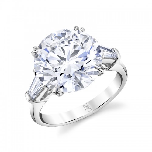 Norman Silverman 6.98 Carat Round Brilliant Diamond Engagement Ring